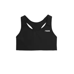 Brassière de sport de padel NOX – Femme PRO – Noire