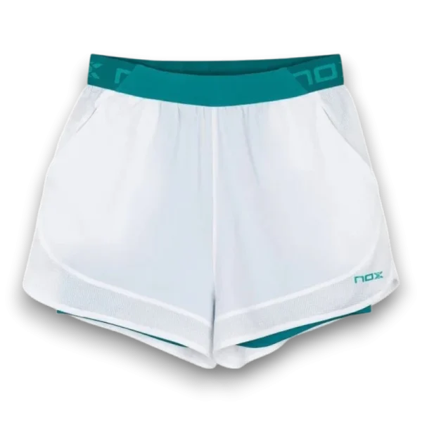 SHORT PRO FEMME BLANC/VERT IVOIRE 2026