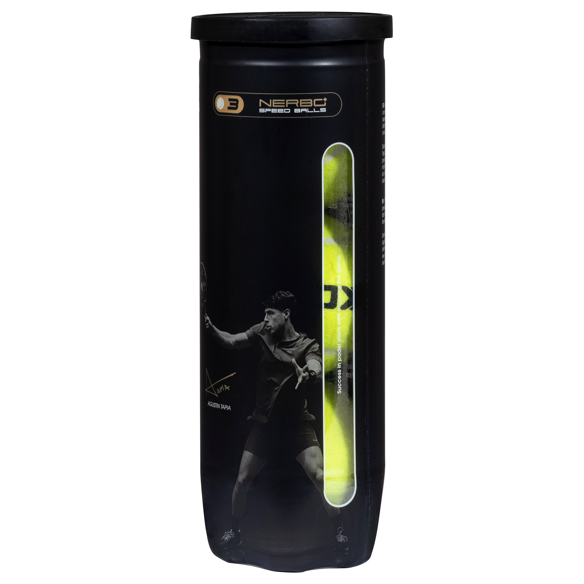 Tube de 3 balles de padel Nox Nerbo+ SPEED – Image 3