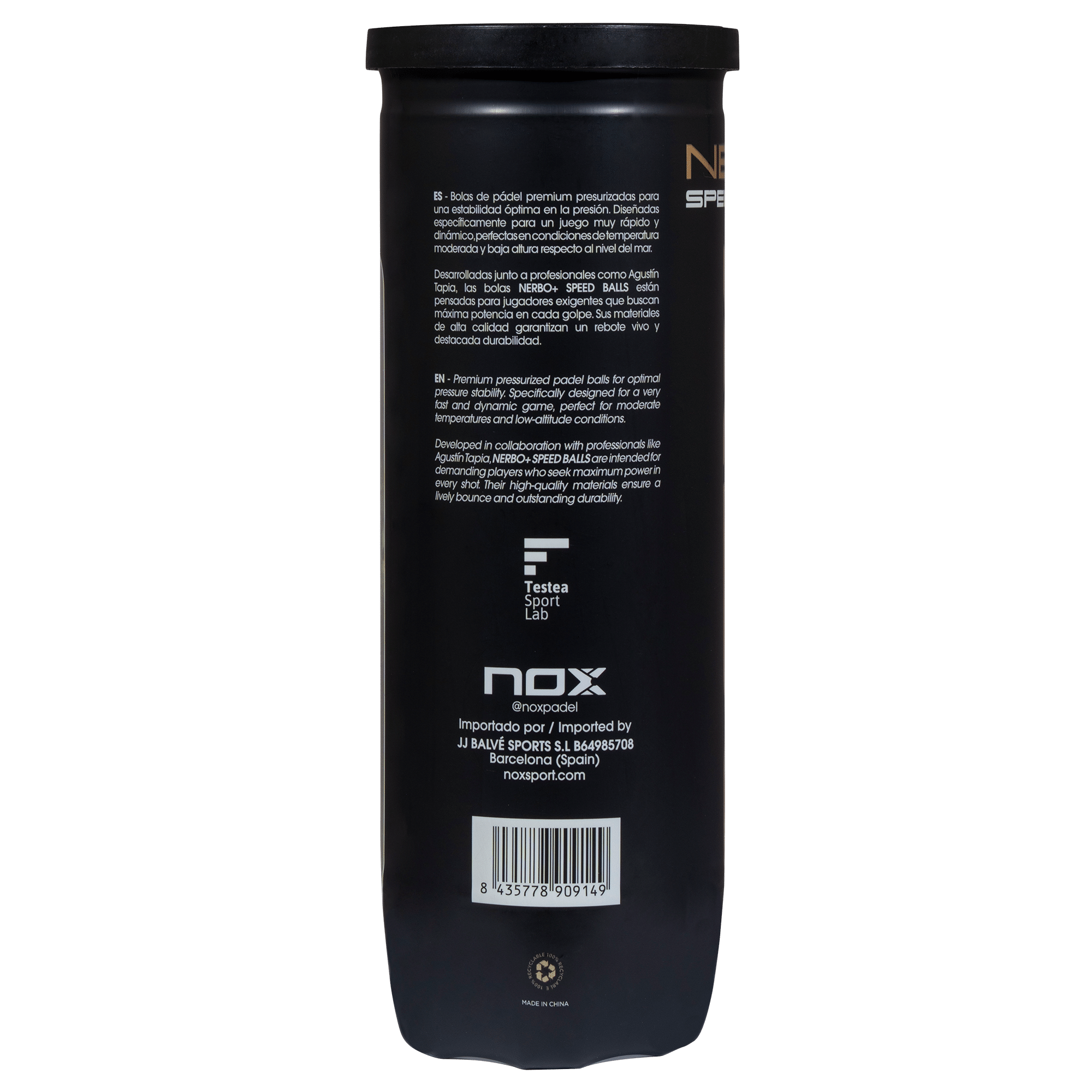 Tube de 3 balles de padel Nox Nerbo+ SPEED – Image 4